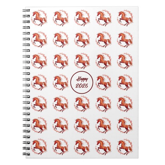 Carnet Année du cheval 2026 (Devant)