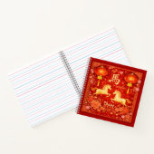Carnet Année du Cheval Chinois Rouge et Or (Intérieur)