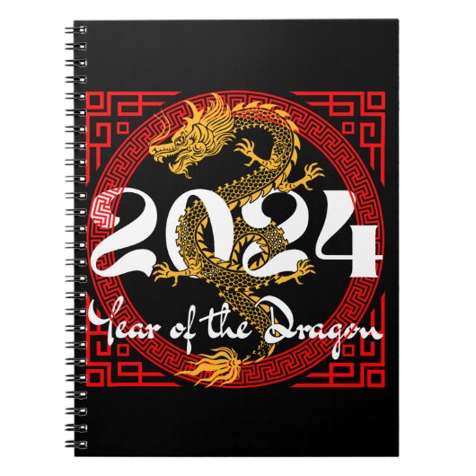 Carnet Année du Dragon 2024 zodiaque chinois (Devant)
