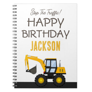 Carnet Anniversaire Camion de Construction | Décor Person