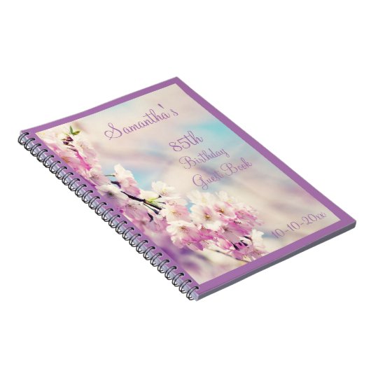 Carnet Anniversaire de belle fleur 85th (Côté Droit)