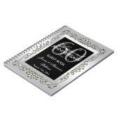 Carnet Anniversaire de mariage décoratif élégant d'argent (Côté gauche)