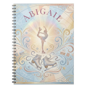 Carnet Anniversaire de patinage sur glace hivernal élégan