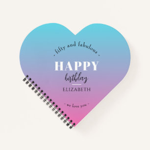 Carnet Anniversaire Design minimaliste aux couleurs paste
