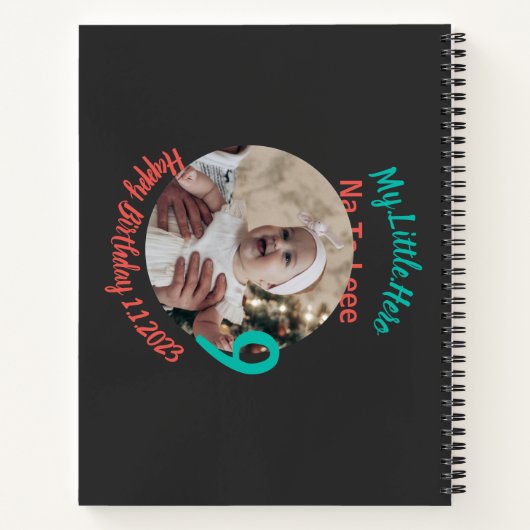 Carnet Anniversaire du bébé customisé avec Customisé (Dos)