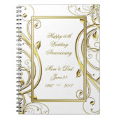 Carnet Anniversaire du Mariage or blanc (Devant)