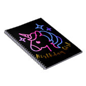 Carnet Anniversaire fille licorn licorn unicorn unicorn c (Côté Droit)