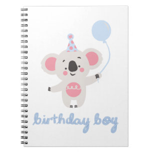 Carnet Anniversaire Garçon Teddy Ours Tenant Un Ballons