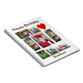 Carnet Anniversaire moderne personnalisé 11 Photo Collage (Côté Droit)
