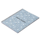 Carnet Anniversaire Paillettes Bleu Ciel Clair (Côté gauche)