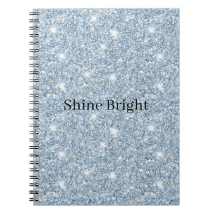 Carnet Anniversaire Paillettes Bleu Ciel Clair