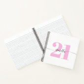 Carnet Anniversaire rose 21 ans (Intérieur)