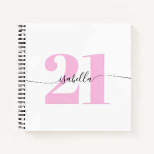 Carnet Anniversaire rose 21 ans