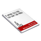 Carnet Anniversaire rouge standard de Vodka Lover (Côté Droit)