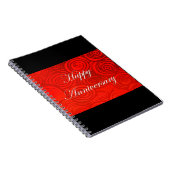 Carnet Anniversaire tourbillonne rouge (Côté Droit)