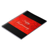 Carnet Anniversaire tourbillonne rouge (Côté gauche)