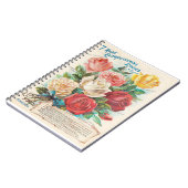 Carnet Annonce rétro Rose vintage (Côté gauche)