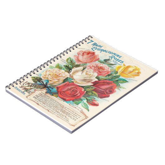 Carnet Annonce rétro Rose vintage (Côté gauche)