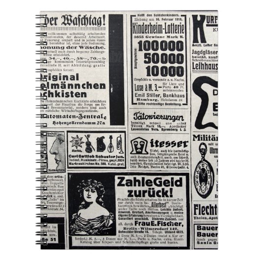 Carnet Annonces typiques en allemand dans une nouvelle Eu (Devant)