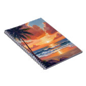 Carnet Anse de l'Heure Dorée | Aquarelle d'océan tropical (Côté Droit)