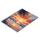 Carnet Anse de l'Heure Dorée | Aquarelle d'océan tropical (Côté gauche)