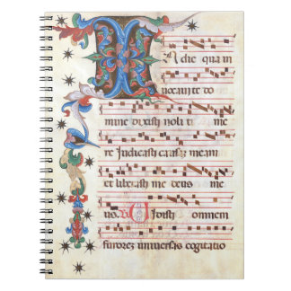 Carnet Antiphon Gregoriant Chant Manuscrit médiéval