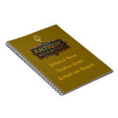 Carnet Antique Aventures Typographie Art - Elega intempor (Côté Droit)