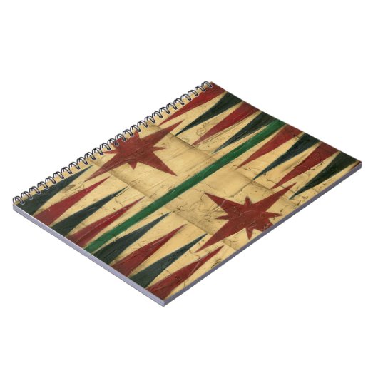 Carnet Antique Backgammon Game Board par Ethan Harper (Côté gauche)