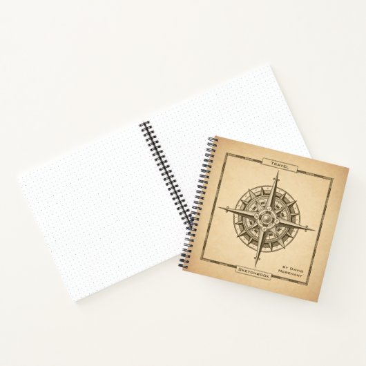 Carnet Antique Compass Rose Travel Sketbook (Intérieur)