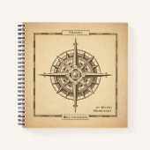 Carnet Antique Compass Rose Travel Sketbook (Devant)