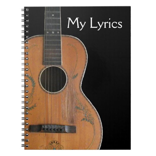 Carnet antique de guitare acoustique (Devant)