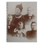 Carnet Antique Famille Collage Photo B&W Image (Devant)