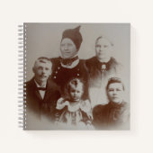 Carnet Antique Family Collage Photo B&W Image Sketchbook (Devant)