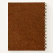 Carnet Antique Faux Bureau de l'école en cuir et en or (Dos)