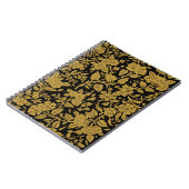 Carnet Antique Gold Floral Indian Lac-work Black Pattern (Côté gauche)