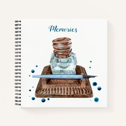 Carnet Antique Inkwell Spiral Notebook (Devant)
