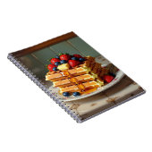 Carnet Antique Plate of Waffles with Strawberries  (Côté Droit)