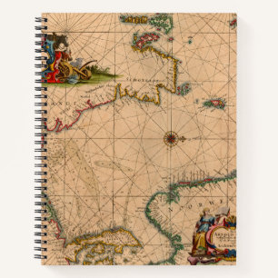 Carnet Antique vieille carte inspirée (1)