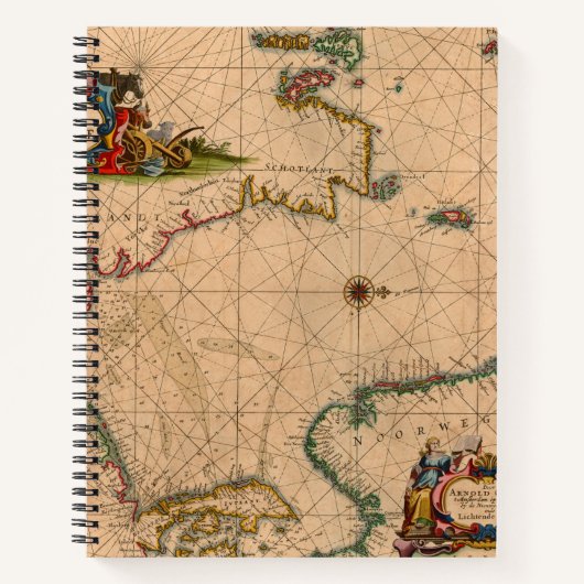 Carnet Antique vieille carte inspirée (1) (Devant)