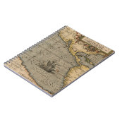 Carnet Antique vieille carte inspirée (14) étiquette de b (Côté gauche)