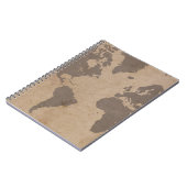 Carnet Antiqued de carte du monde (Côté gauche)