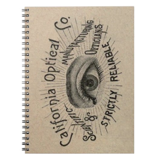 Carnet Antiquité des yeux Publicité optique (Devant)
