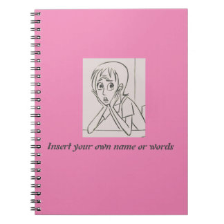 Carnet Anxiety Stress Woman design personnalisé rose