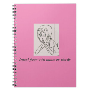 Carnet Anxiety Stressed Woman design personnalisé rose