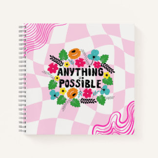 Carnet “Anything is Possible” Floral Motivational 