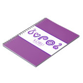 Carnet Aotearoa Nouvelle-Zélande Koru - violet (Côté gauche)