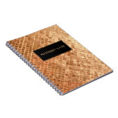 Carnet Apparence métallisée or rose personnalisée (Côté Droit)