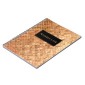 Carnet Apparence métallisée or rose personnalisée (Côté gauche)