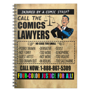 carnet "Appelez les avocats de la bande dessinée"