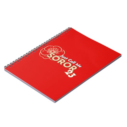 Carnet Appelez-moi simplement Soror 2023 Crimsom & Cream (Côté gauche)
